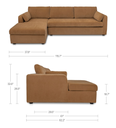 Burrow Sleeper Sectional With Storage Chaise Ginger Left - 8