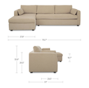 Burrow Sleeper Sectional With Storage Chaise Sand Left - 8