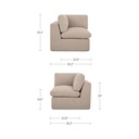 Cates Corner Chair Pebble - 8