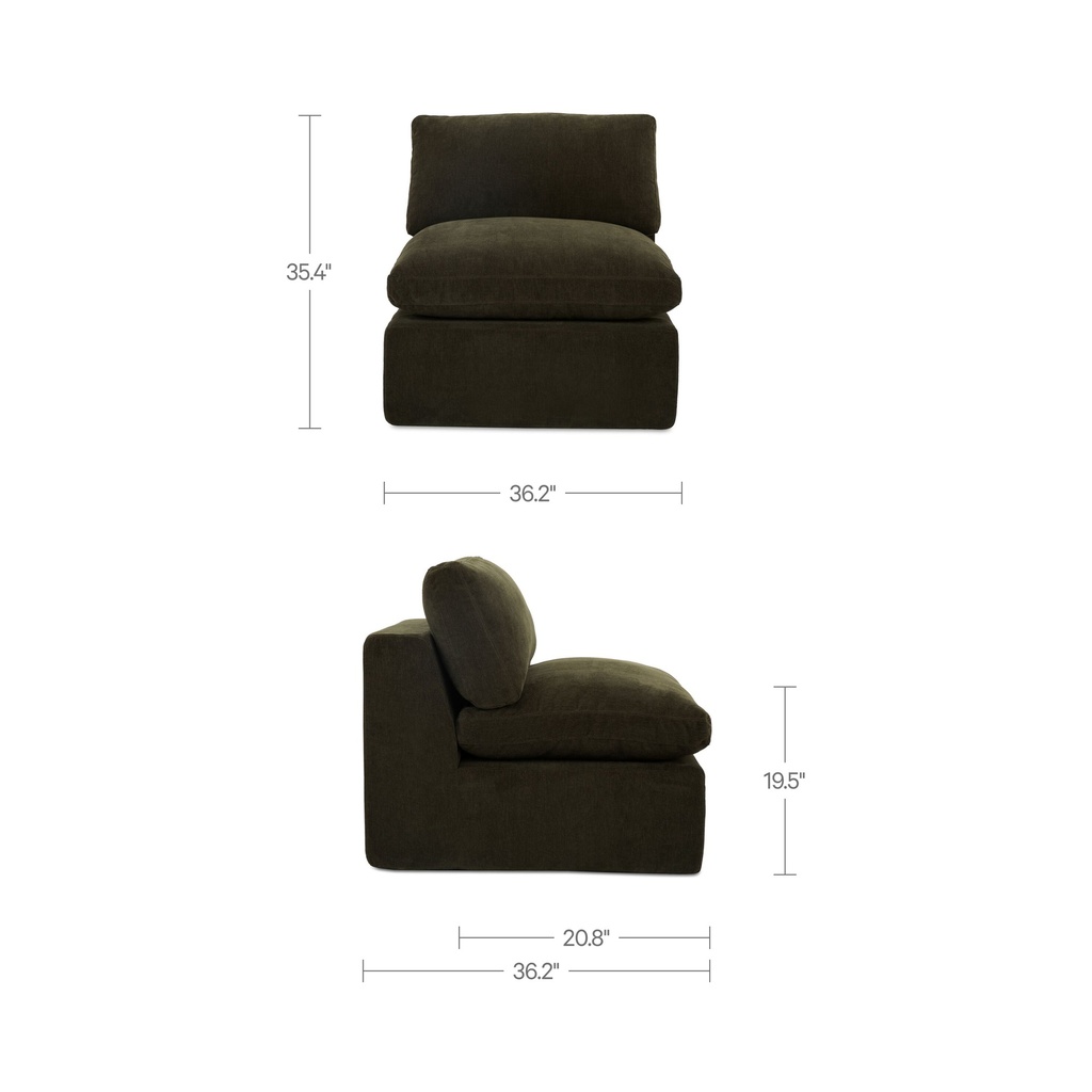 Cates Slipper Chair Dark Green - 8