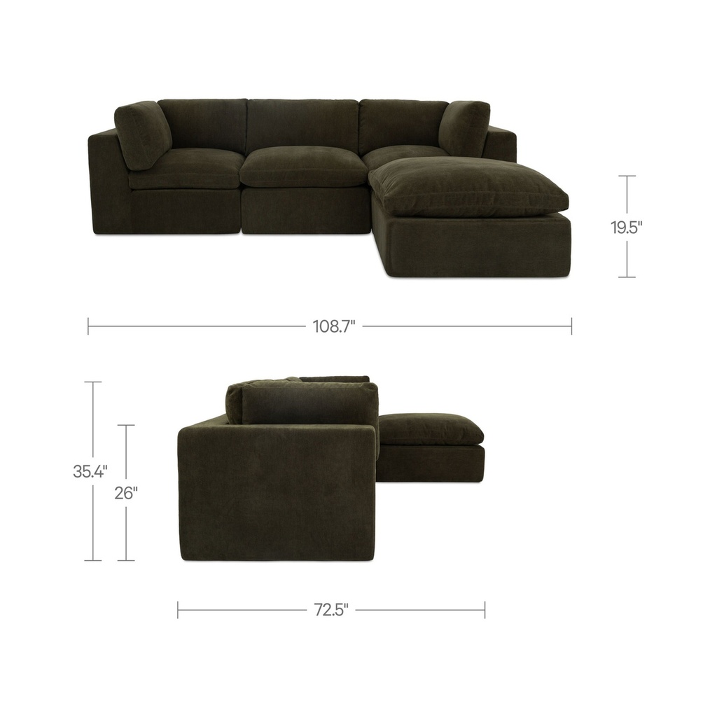 Cates Lounge Modular Sectional Dark Green - 9