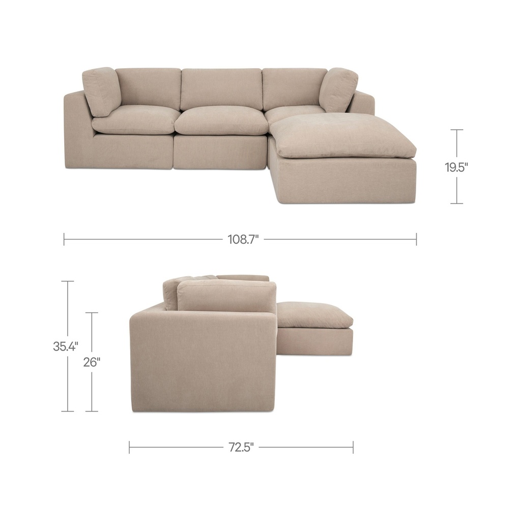 Cates Lounge Modular Sectional Pebble - 9
