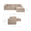 Cates Lounge Modular Sectional Pebble - 9