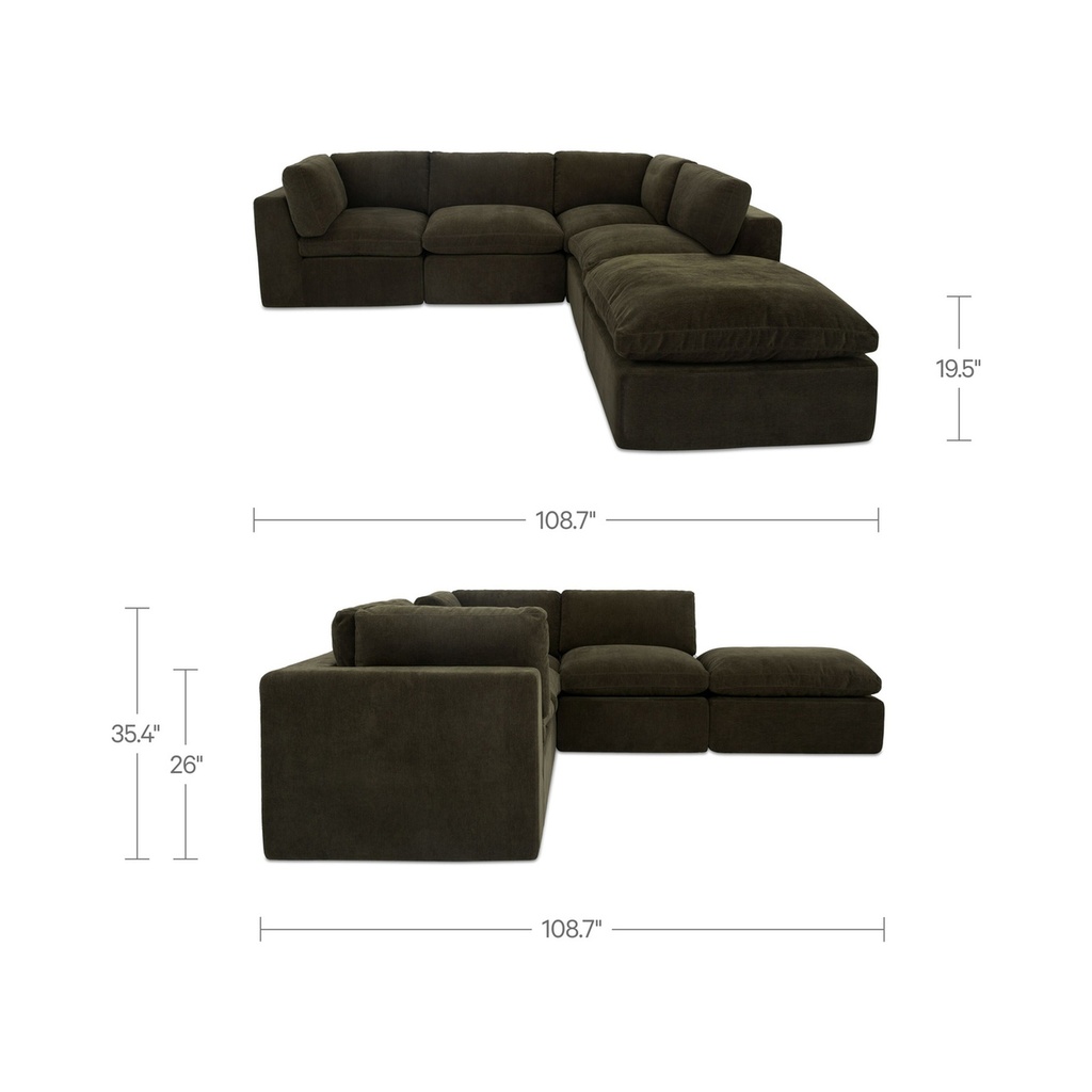 Cates Dream Modular Sectional Dark Green - 8