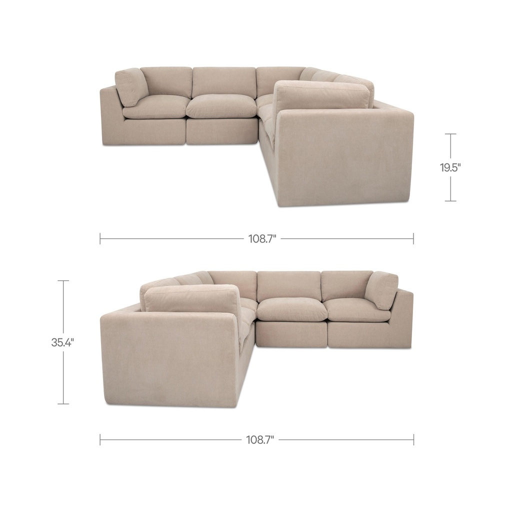 Cates Classic L Modular Sectional Pebble - 9