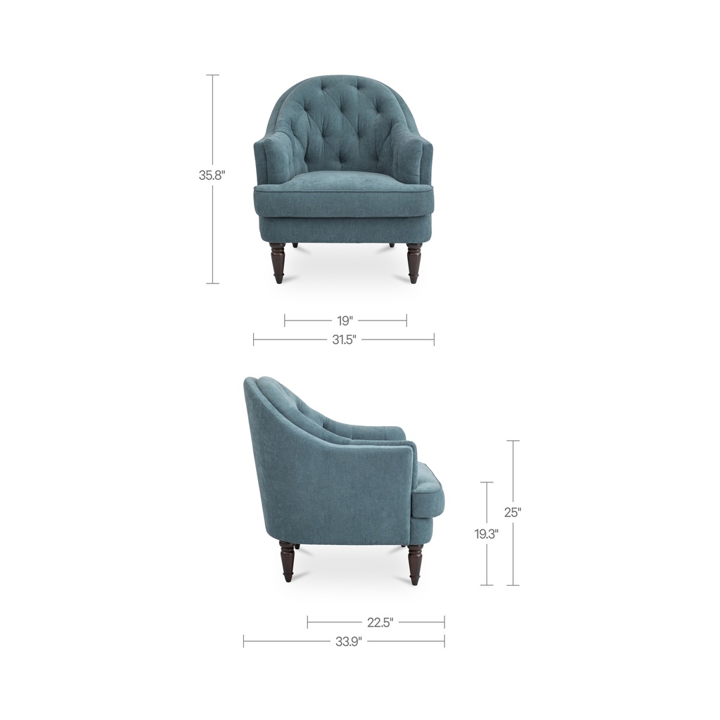 Pandora Accent Chair Light Blue - 8