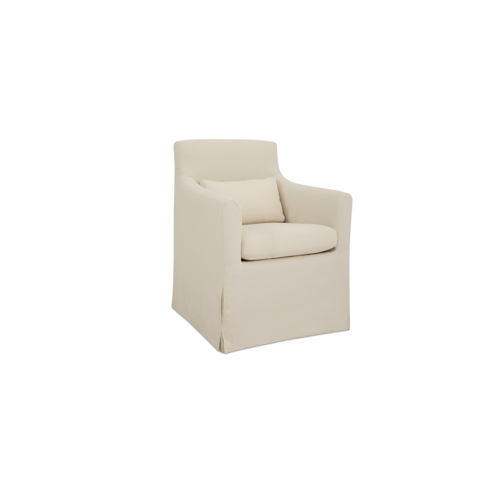 Lydia Outdoor Slipcover Dining Chair Cream - 1