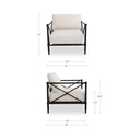 Willow Outdoor Accent Chair Cream - 7