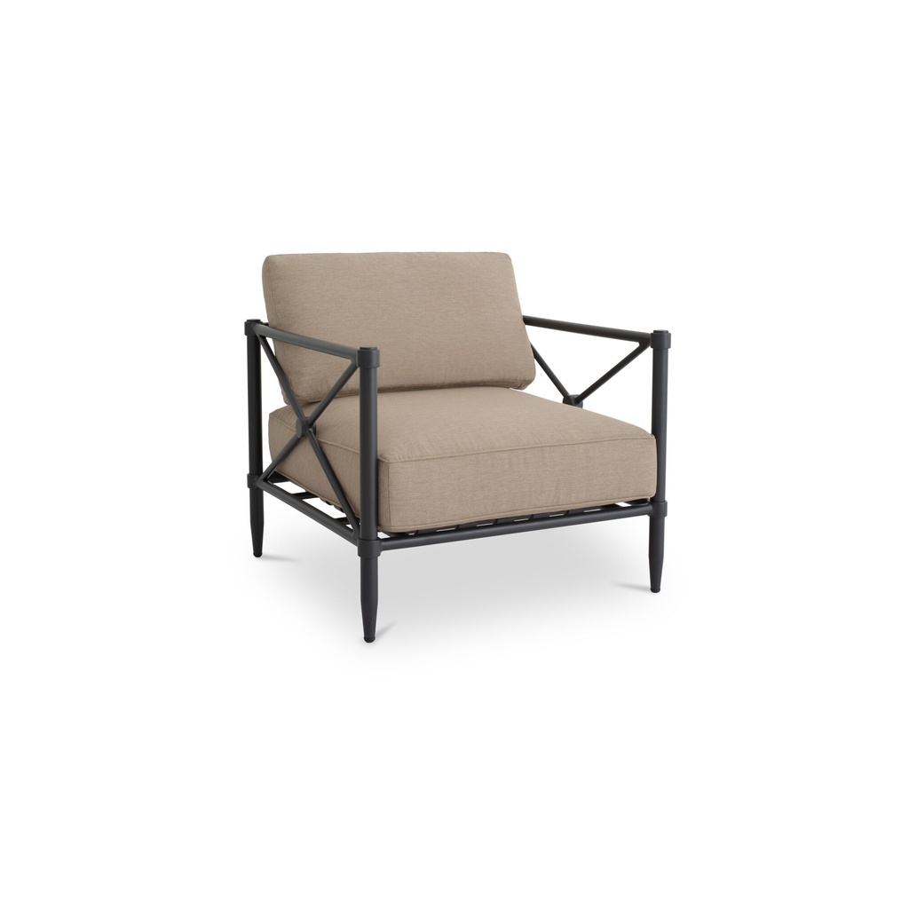 Willow Outdoor Accent Chair Light Brown - 1