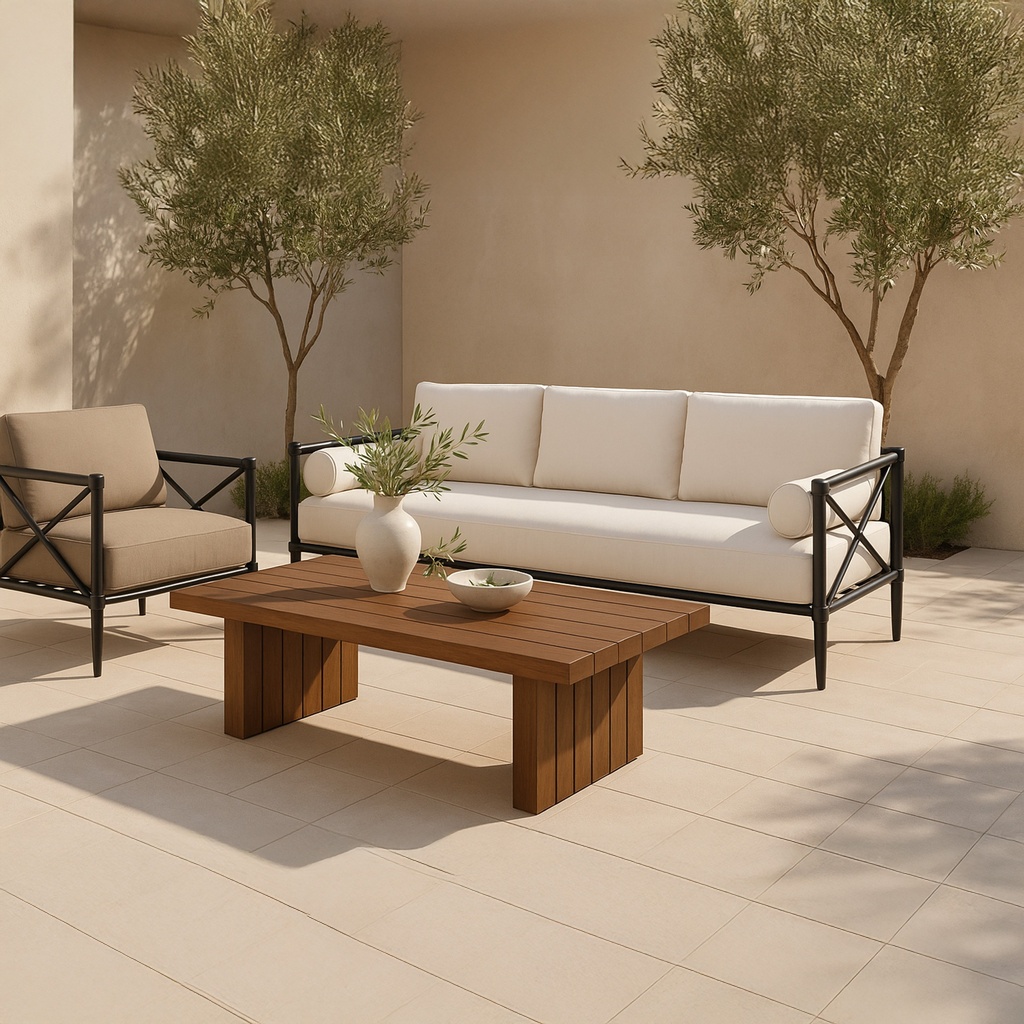 Willow Outdoor Sofa Cream - 6