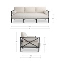 Willow Outdoor Sofa Cream - 7