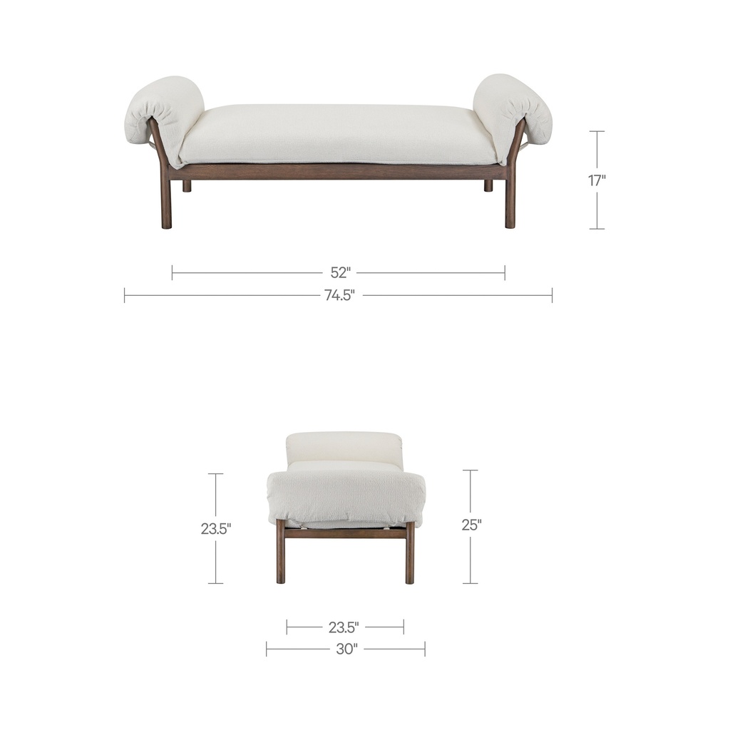 Cardero Daybed Ivory - 9
