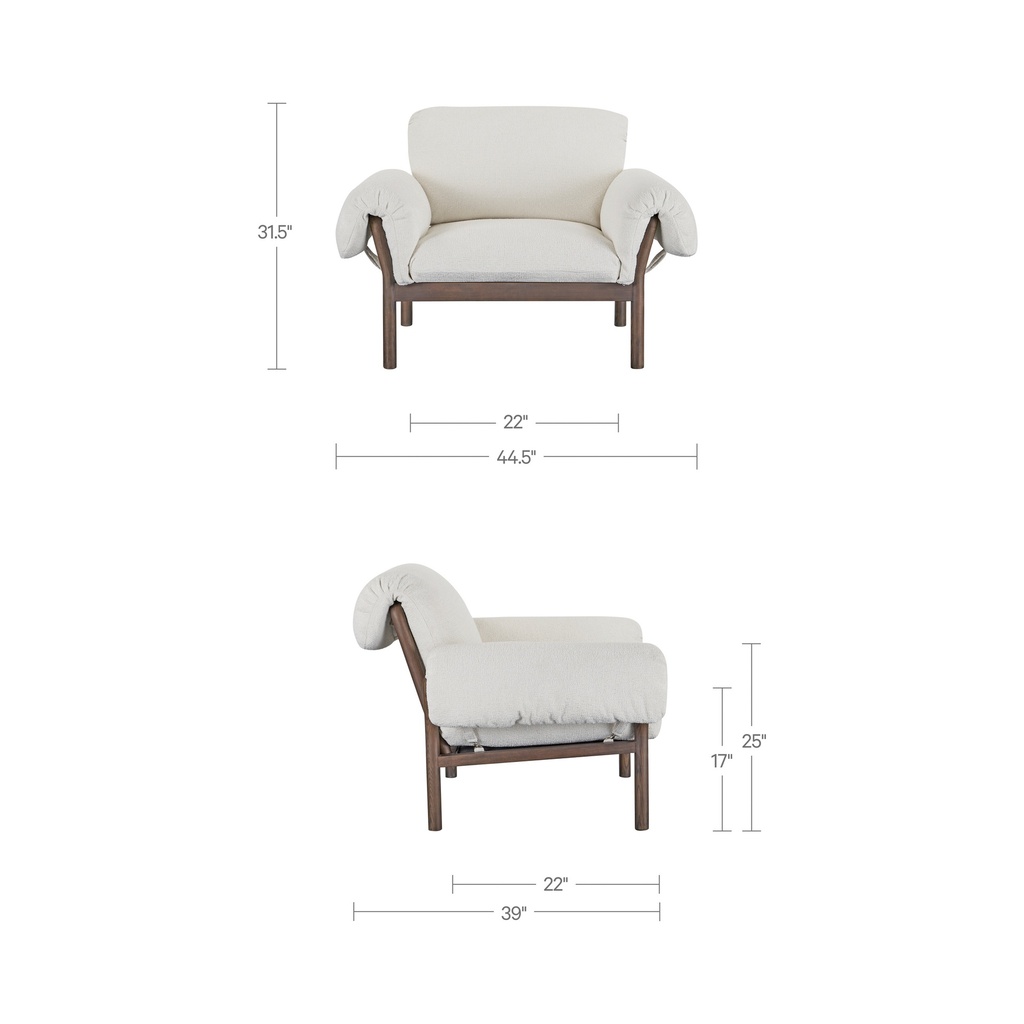 Cardero Lounge Chair Ivory - 9