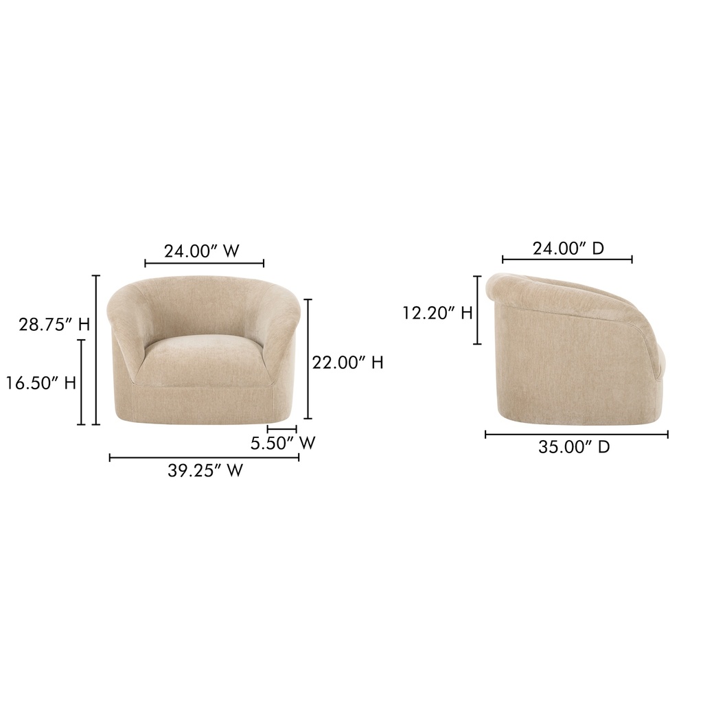 Thora Lounge Chair Beige - 7
