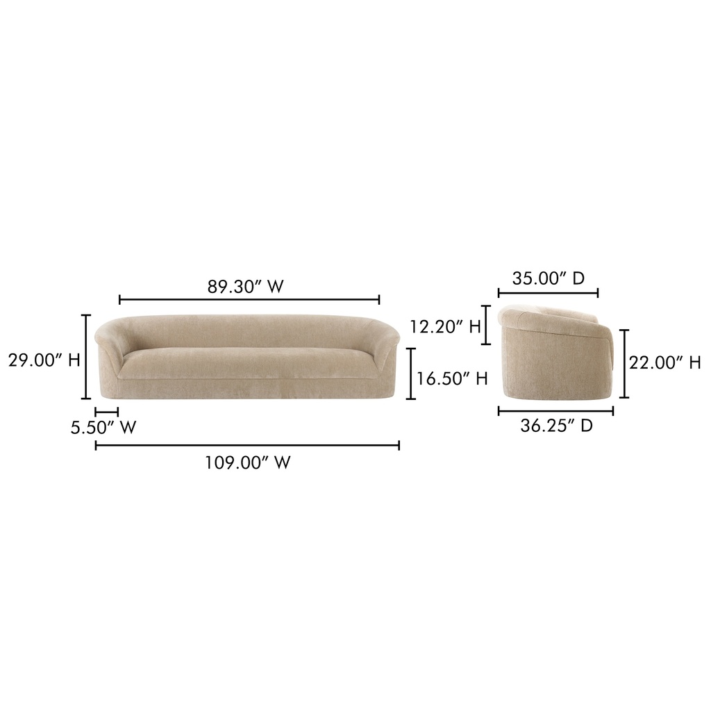 Thora Sofa Beige - 8