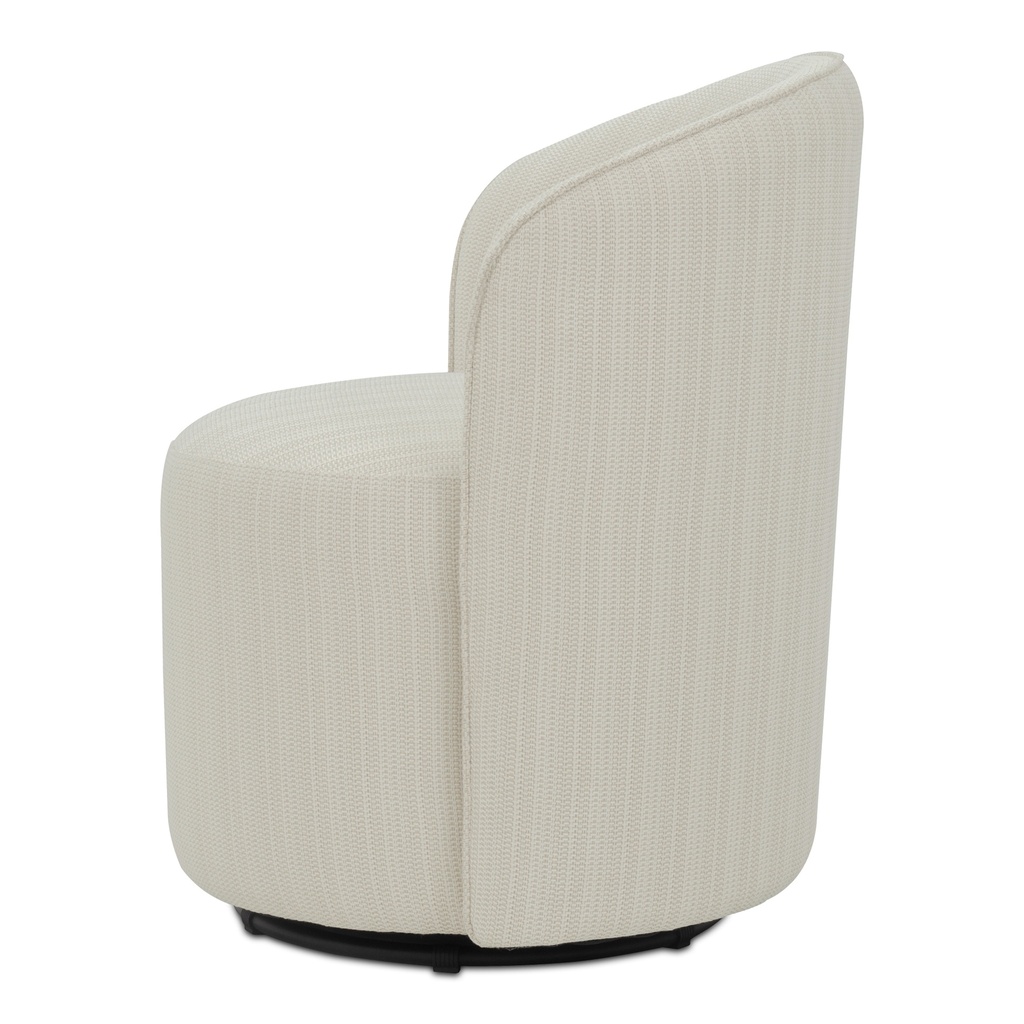 Sylvie Outdoor Swivel Dining Chair Cream - 3