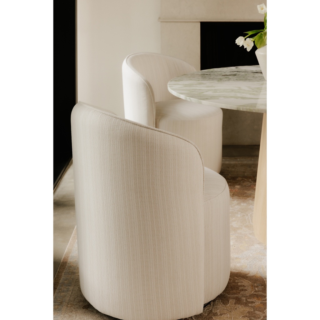 Sylvie Outdoor Swivel Dining Chair Cream - 6