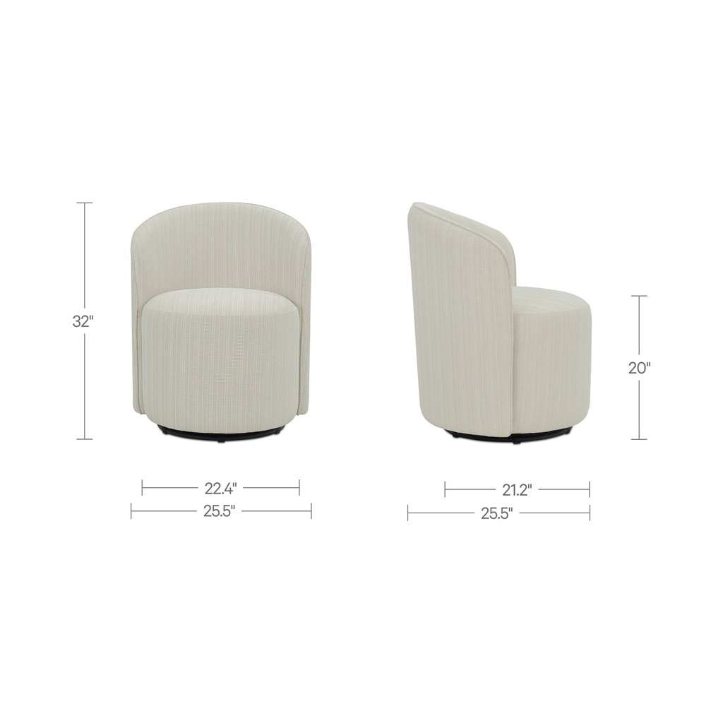 Sylvie Outdoor Swivel Dining Chair Cream - 10