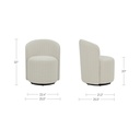 Sylvie Outdoor Swivel Dining Chair Cream - 10