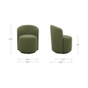Sylvie Outdoor Swivel Dining Chair Green - 7