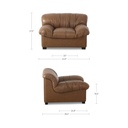Halston Lounge Chair Tan Leather - 6