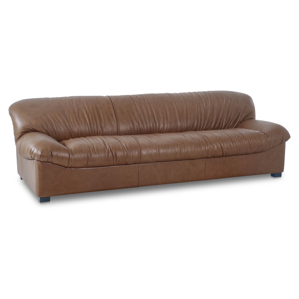 Halston Sofa Tan Leather - 1