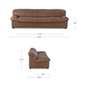 Halston Sofa Tan Leather - 7