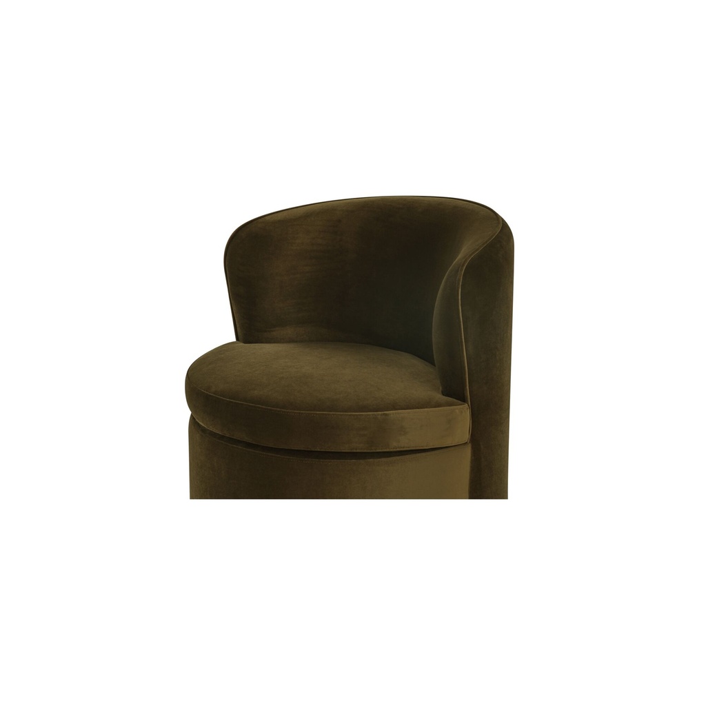 Dane Swivel Dining Chair Faux Green Mohair - 5
