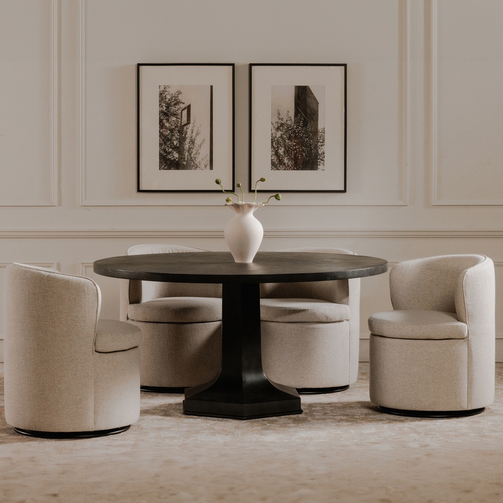 Dane Swivel Dining Chair Oatmeal - 8