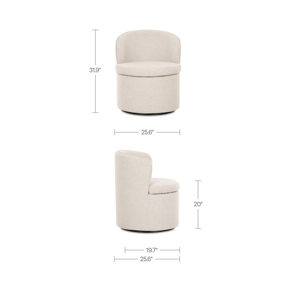 Dane Swivel Dining Chair Oatmeal - 9
