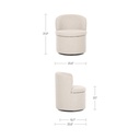 Dane Swivel Dining Chair Oatmeal - 9