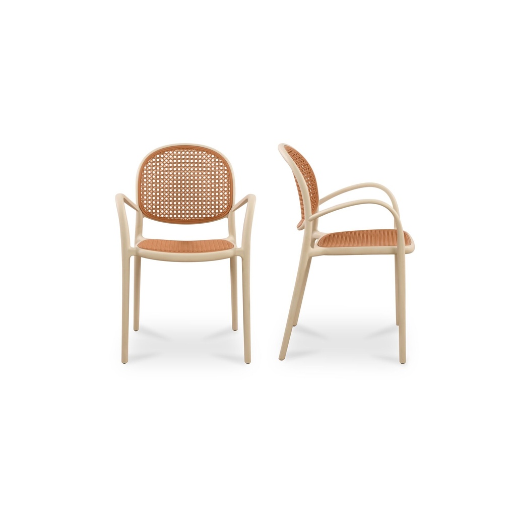 Soren Outdoor Dining Chair White-Set of Two - 2