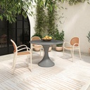 Soren Outdoor Dining Chair White-Set of Two - 6