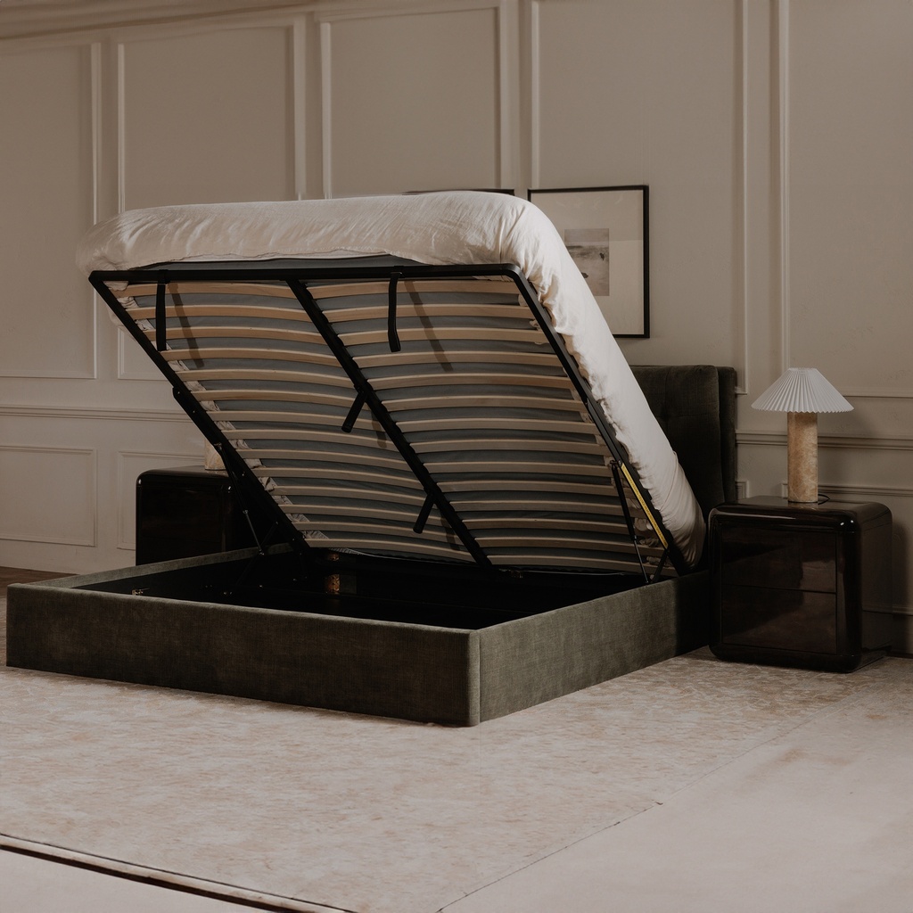 Sebastion King Storage Bed Green - 9