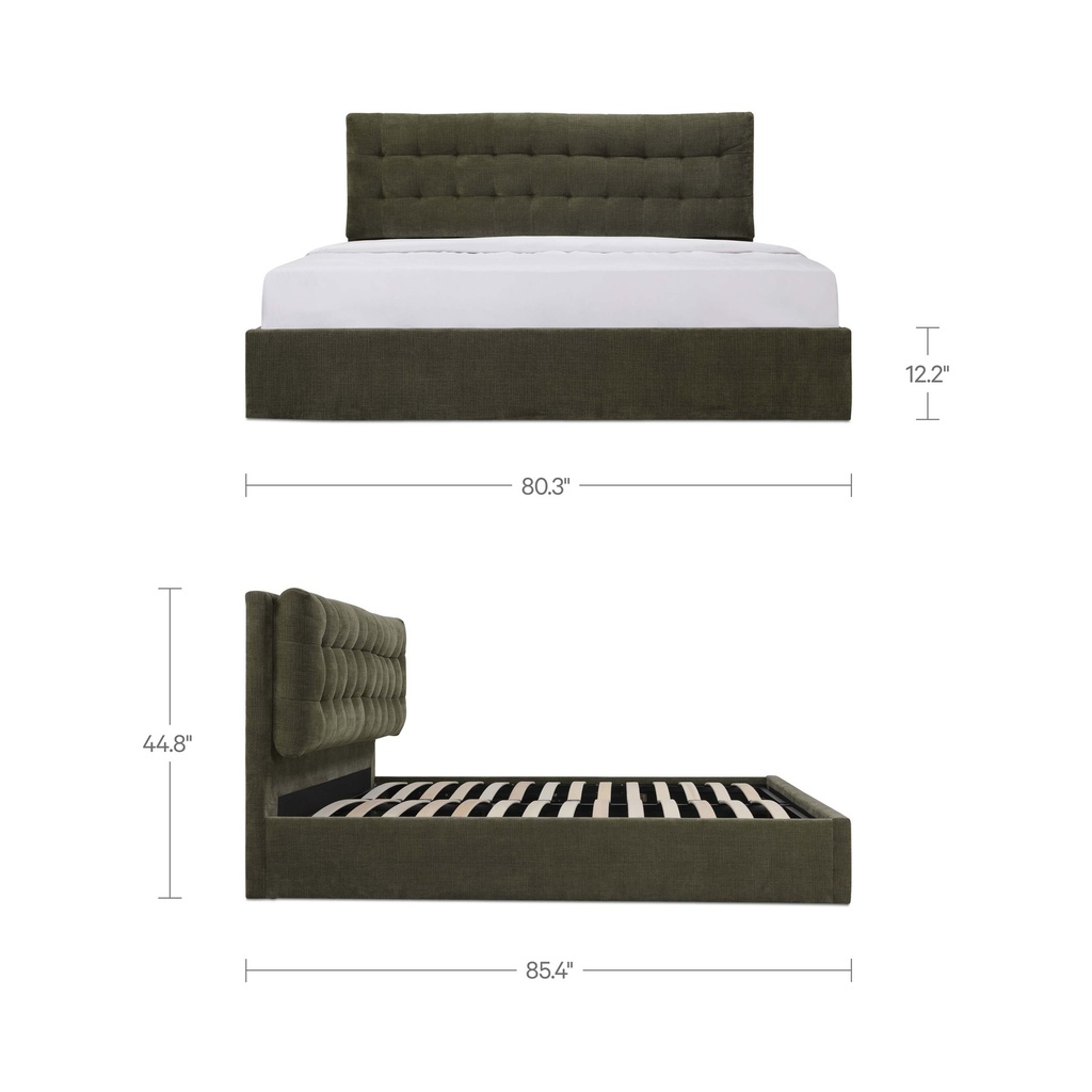 Sebastion King Storage Bed Green - 10