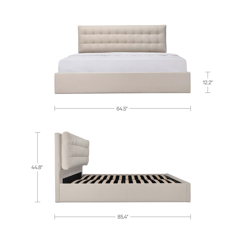 Sebastion Queen Storage Bed Cream - 10