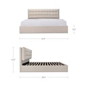 Sebastion Queen Storage Bed Cream - 10