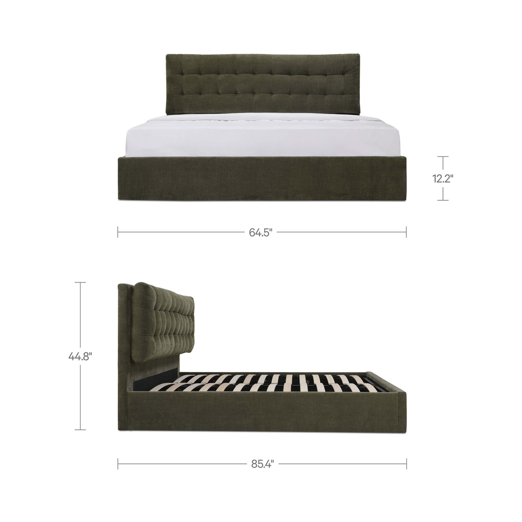 Sebastion Queen Storage Bed Green - 10