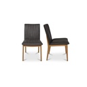 Demi Dining Chair Brown Leather-Set of Two - 3