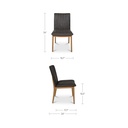 Demi Dining Chair Brown Leather-Set of Two - 8