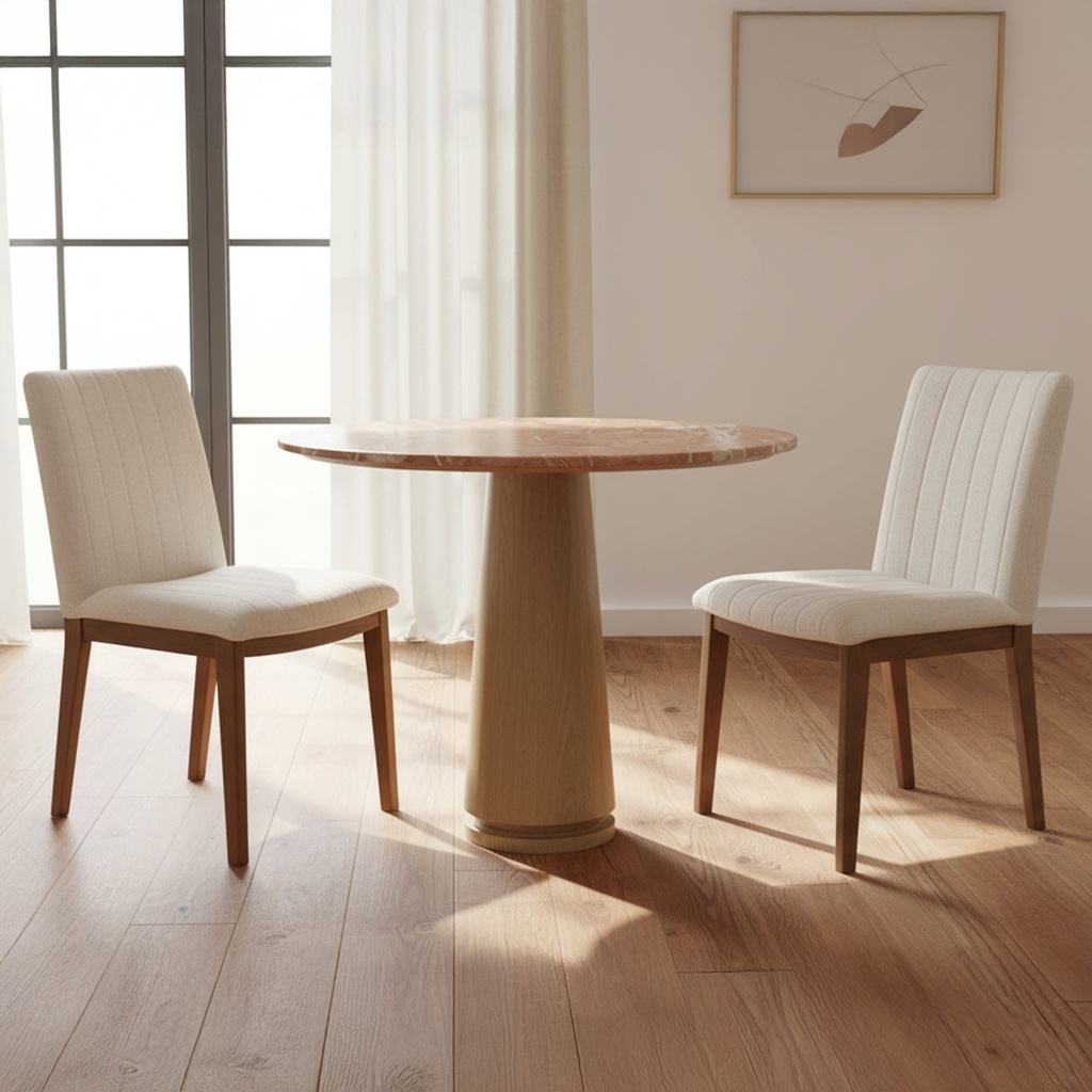 Demi Dining Chair Cream-Set of Two - 8