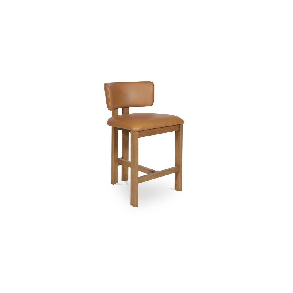 Morel Counter Stool Brown Leather - 1