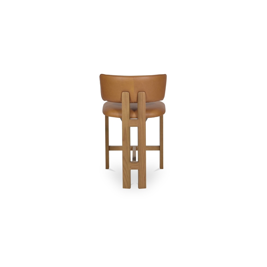 Morel Counter Stool Brown Leather - 4