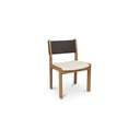 Carol Dining Chair Deep Brown Leather Set of Two - 1
