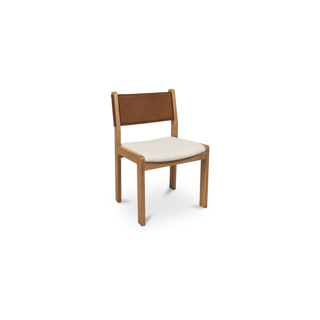Carol Dining Chair Tan Leather Set of Two - 1