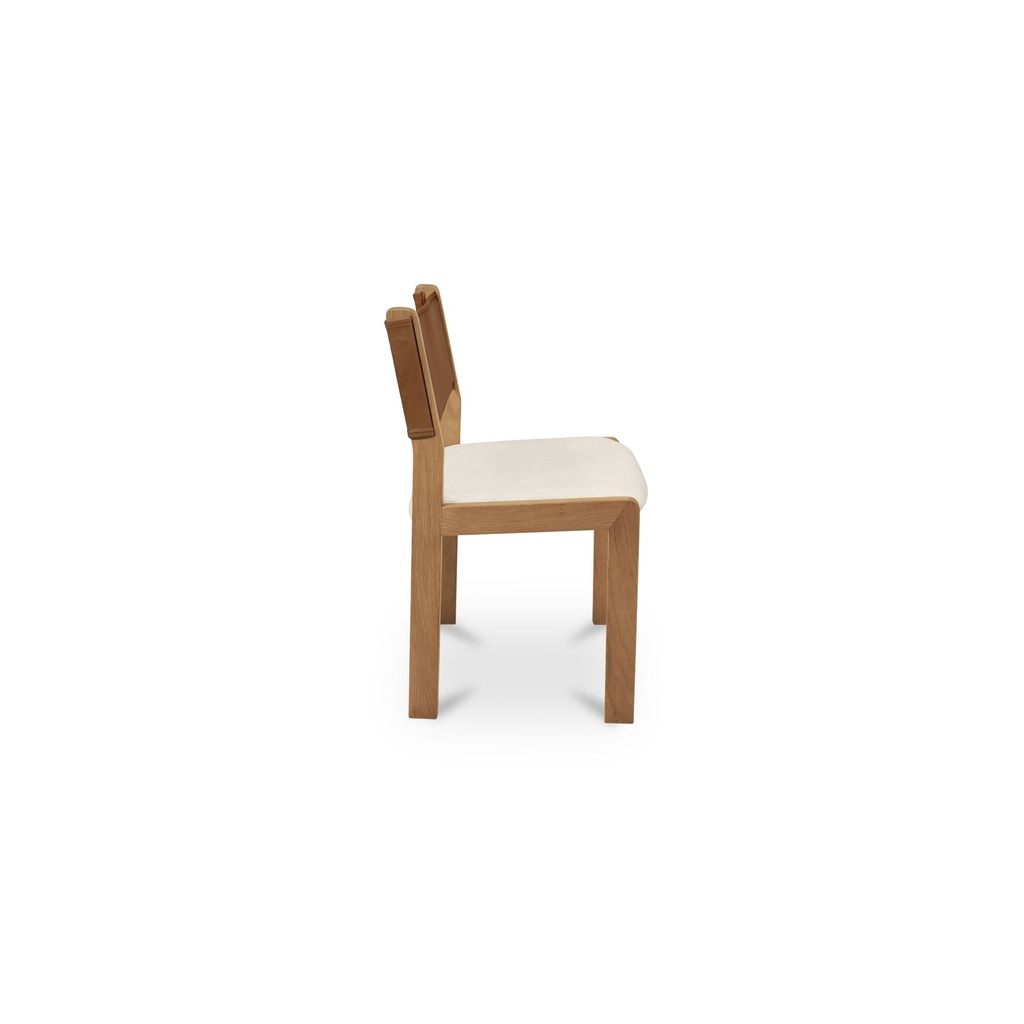 Carol Dining Chair Tan Leather Set of Two - 3