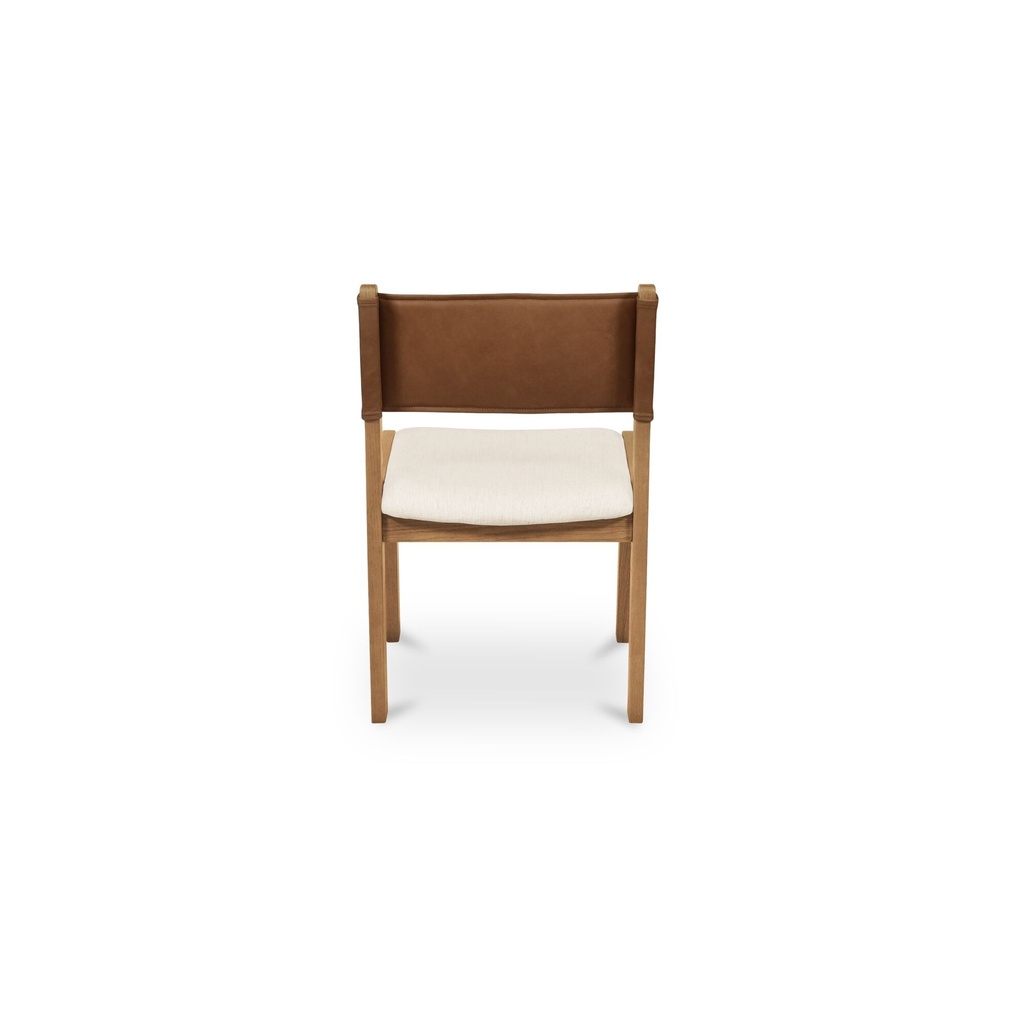 Carol Dining Chair Tan Leather Set of Two - 4