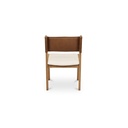 Carol Dining Chair Tan Leather Set of Two - 4