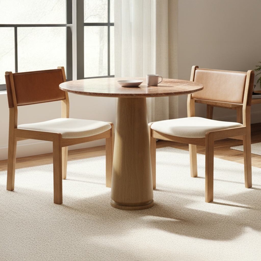 Carol Dining Chair Tan Leather Set of Two - 7