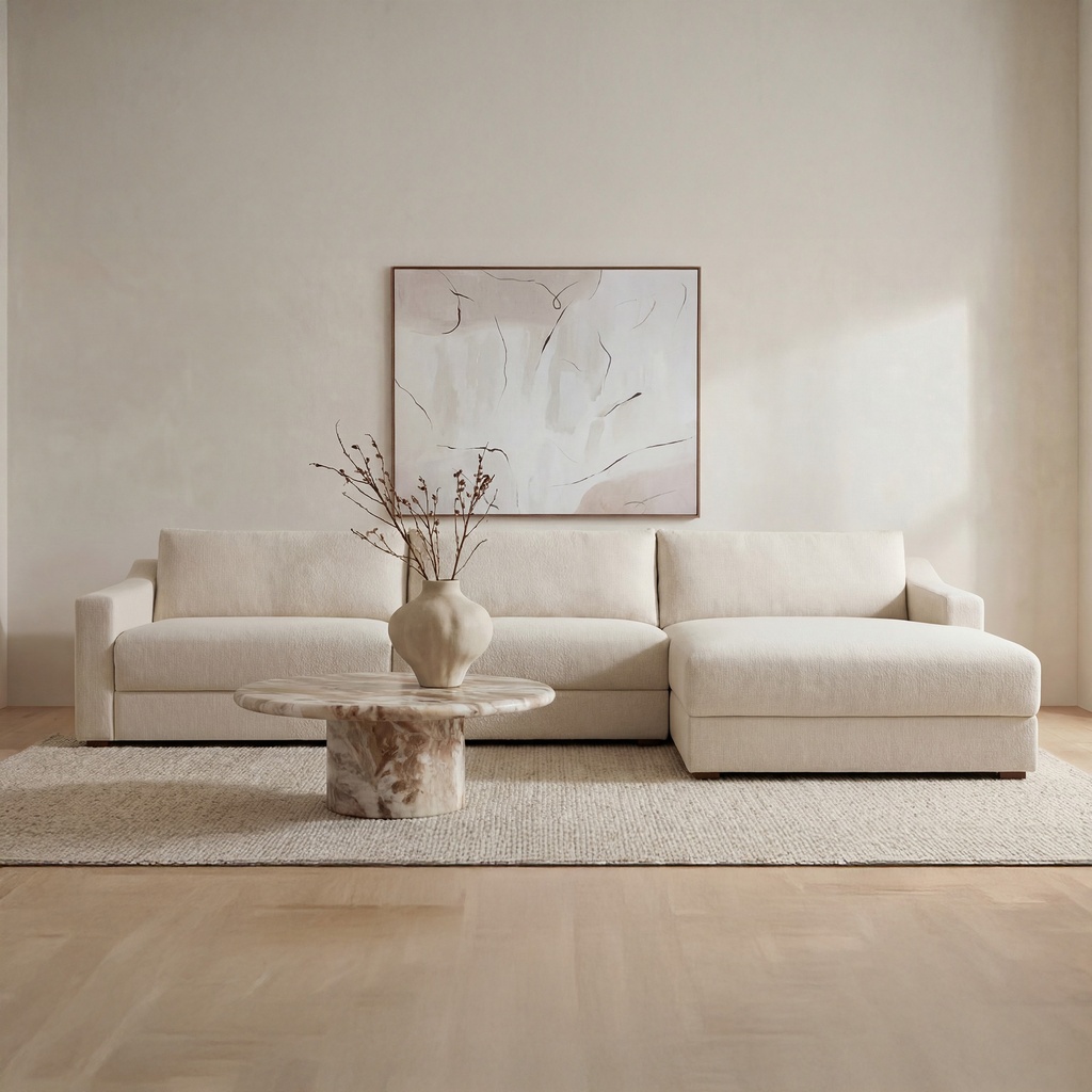 Farrow Sectional Flecked Oat Right - 6